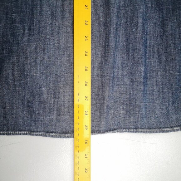 Chico's Ladies Size 3 (Approx. Large) Straight Fit Long Sleeves Jean Shirt - Picture 9 of 9